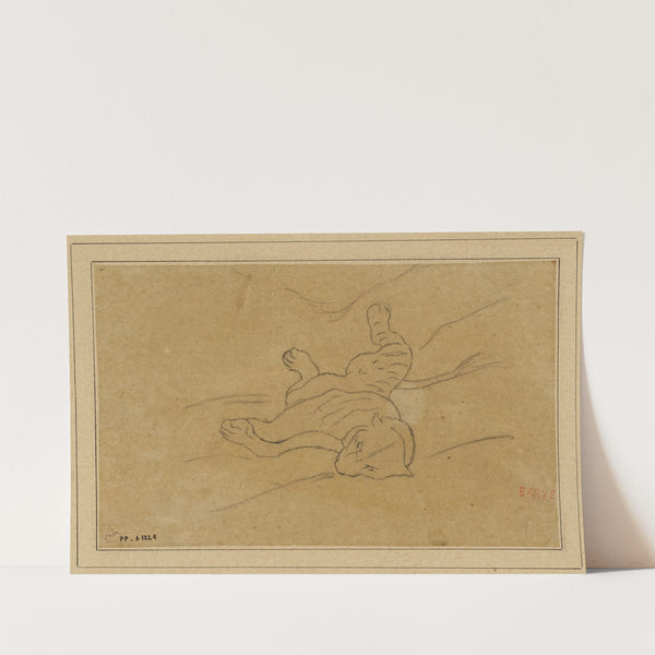 Panthère couchée de face (19th century) by Antoine-Louis Barye