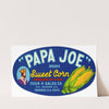 Papa Joe Brand Sweet Corn Label (1930-1950)