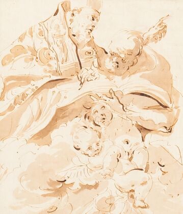 Papal Declaration (St. Augustine with Scribe and Angels)