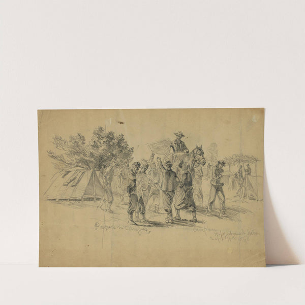 Papers in camp-Campmen-Rappahannock Station by Edwin Forbes