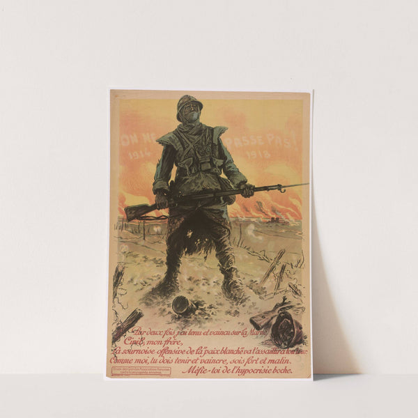 Par deux fois j’ai tenu et vaincu sur la Marne – Civil, mon frère (1918) by Maurice Louis Henri Neumont