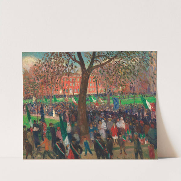 Parade, Washington Square by William James Glackens