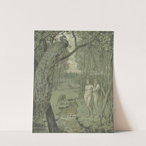 Paradise with Peacock (1892) by Hans Thoma