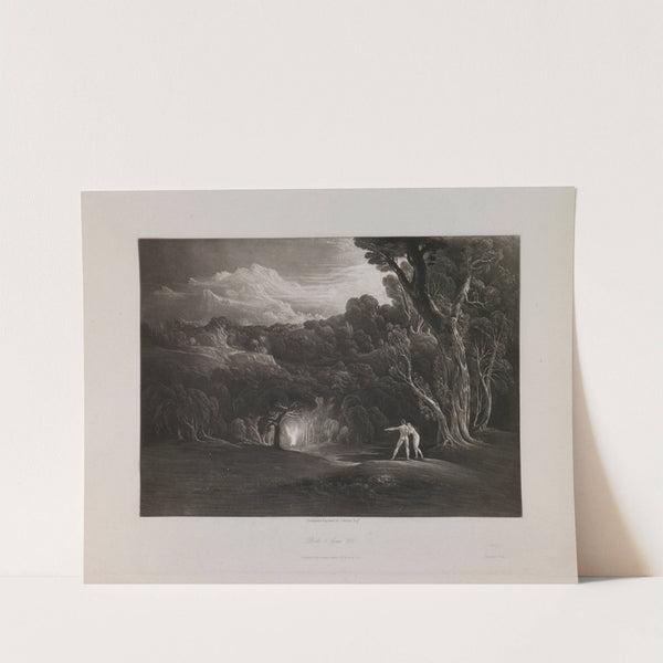 Paradise-with the Approach of the Archangel Raphael (Book 5, Line 308) (1824–1827) by John Martin