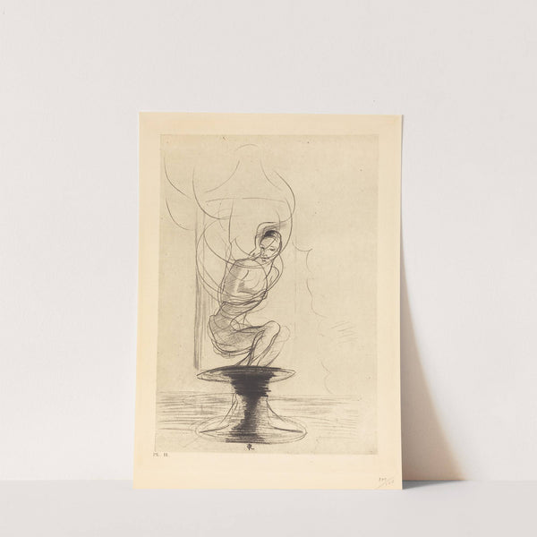 Parfois on trouve un vieux flacon qui se souvient, d'ou jaillit toute vive une ame qui revient by Odilon Redon