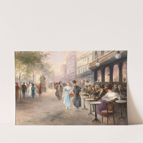Paris, a Street Café by Emil Barbarini