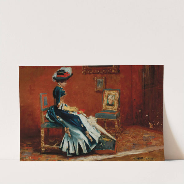 Paris, A Young Lady In A Gallery by Albert von Keller