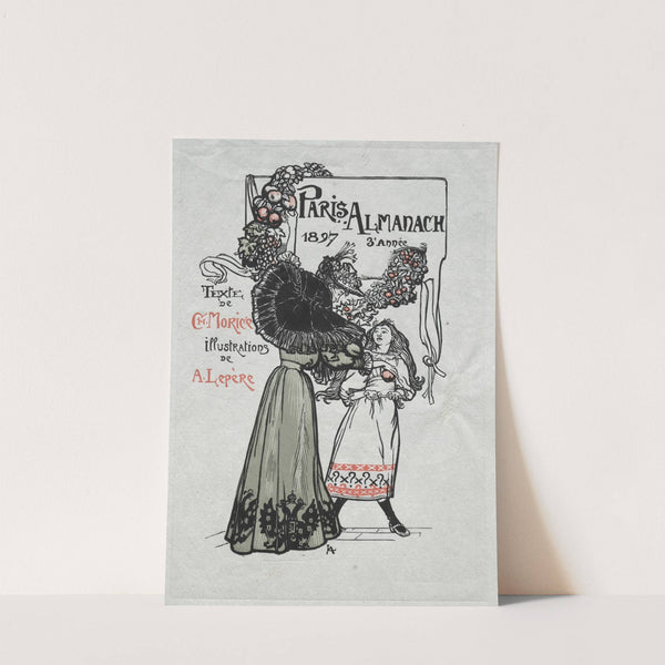 Paris Almanac, 1897; Cover (1897) by Auguste Louis Lepère