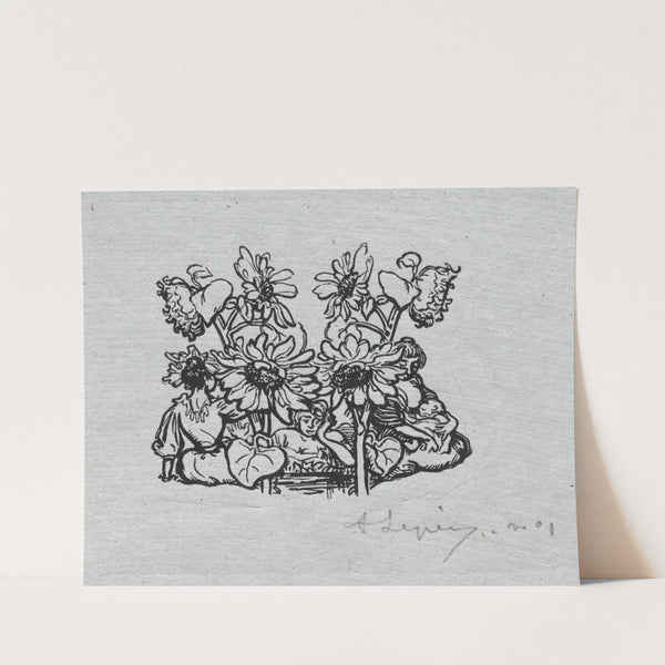 Paris Almanac, 1897; Tail-piece, Summer (1897) by Auguste Louis Lepère