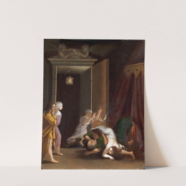 Paris and Helena Surprised by Menelaus by Toussaint Gelton