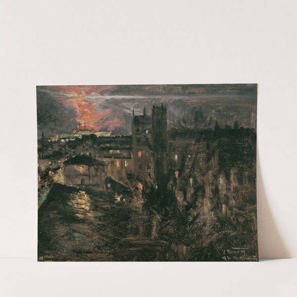 Paris Bei Nacht Mit Eiffelturm by Theodor Von Hörmann