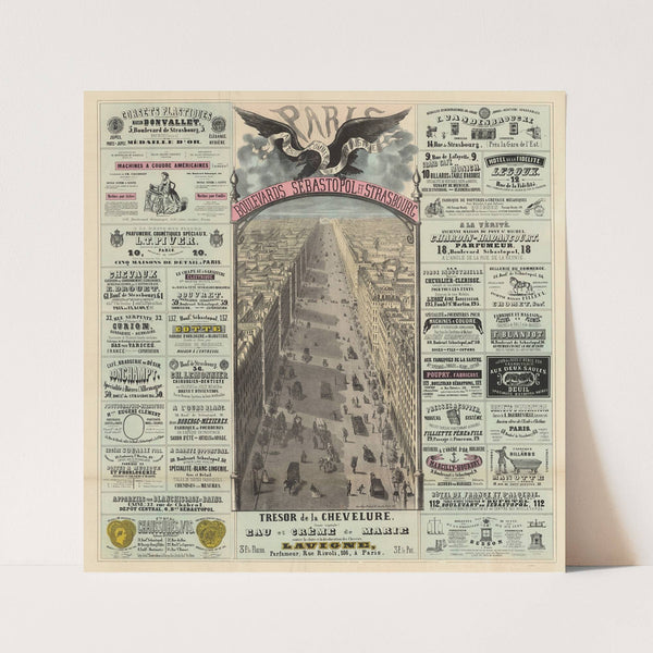 Paris, Boulevards Sébastopol et Strasbourg (1862) by Achille Belloguet