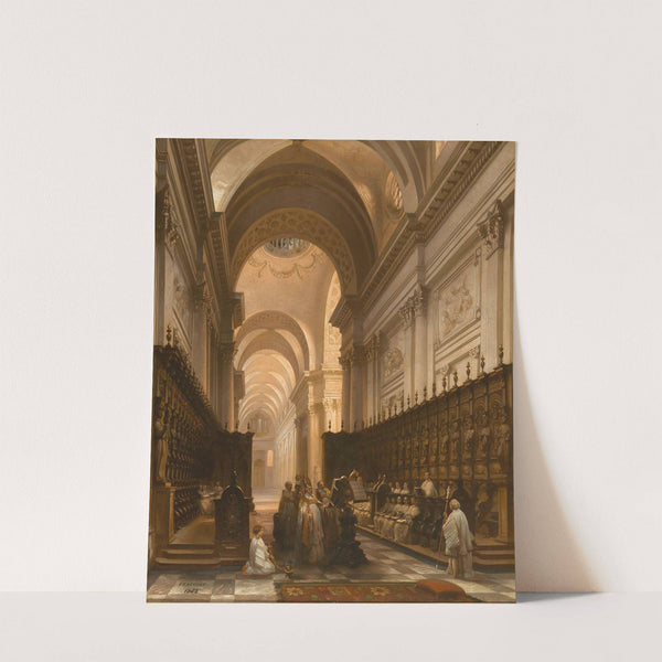 Paris, Choir of the Basilica of St. Geneviève (Panthéon) during the Second Empire, by Jules Victor Génisson