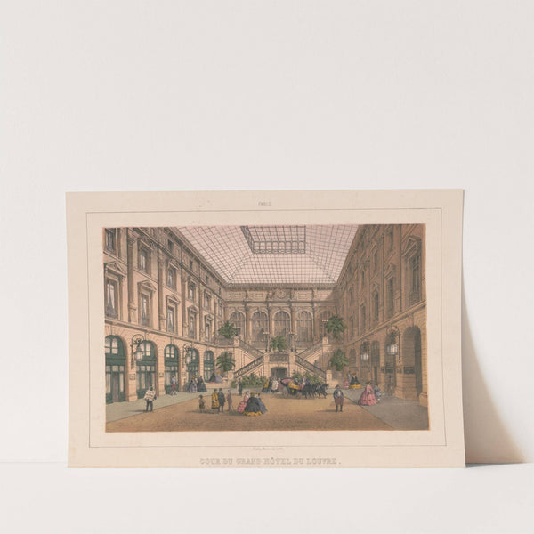 Paris. Cour du Grand Hôtel du Louvre (1870-1879) by Charles Rivière