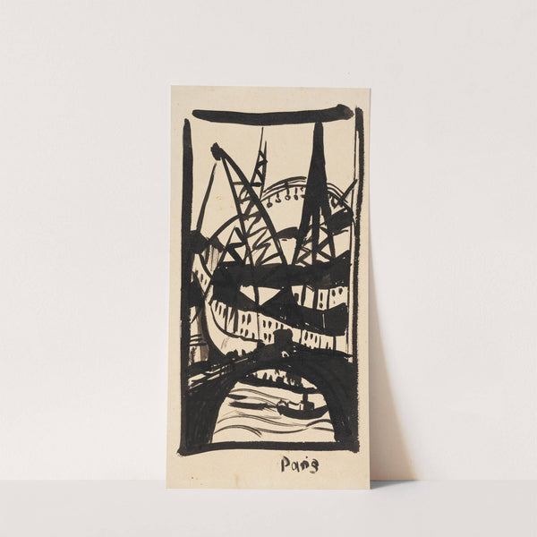 Paris, Eiffelturm mit Seinebrücke by Hermann Stenner