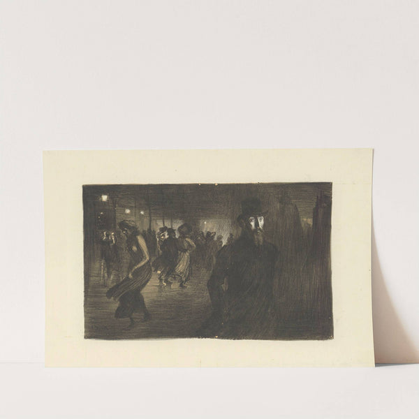 Paris la nuit (1903) by Théophile Alexandre Steinlen
