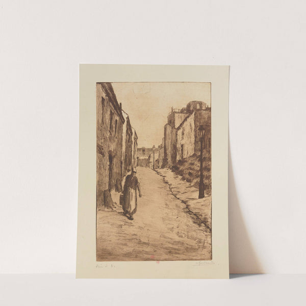 Paris, la rue Cortot, Montmartre (1888) by Henri-Charles Guérard