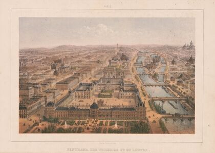 Paris. Panorama des Tuileries et du Louvre (1870-1879)