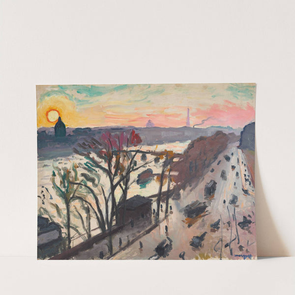 Paris, Quai du Louvre, Soleil d’hiver (circa 1906) by Albert Marquet