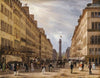 Paris, rue de la Paix, la place Vendôme à l’arrière-plan