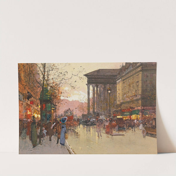 Paris, The Boulevard de la Madeleine in the evening by Eugène Galien-Laloue