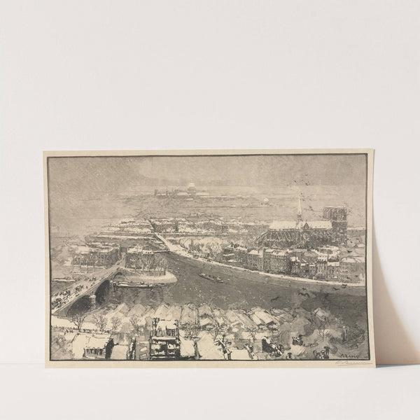 Paris under Snow (1890) by Auguste Louis Lepère