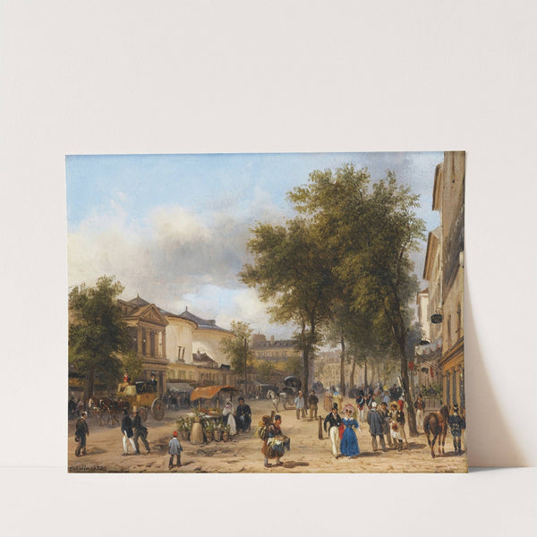 Paris, Vue du Théâtre des Variétés sur le Boulevard Montmartre by Giuseppe Canella