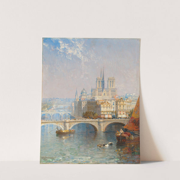 Paris with Notre Dame by Arthur Joseph Meadows