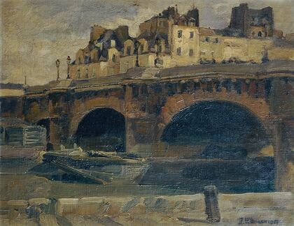 Pariser Landschaft mit Pont Neuf