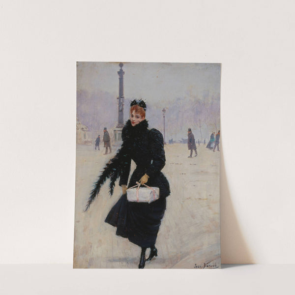 Parisienne sur la place de la Concorde by Jean Béraud