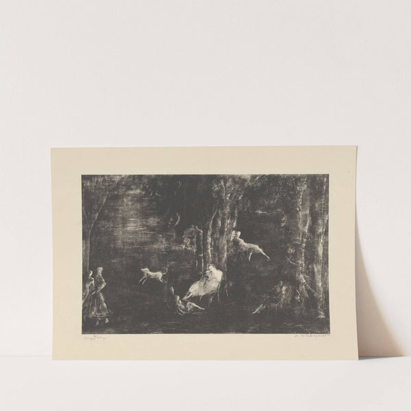 Park at night by Jean-Louis Boussingault