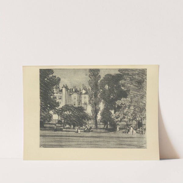 Park Lane, from the Park (1928) by Joseph Pennell