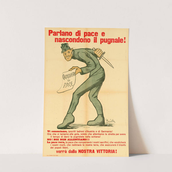 Parlano di pace e nasconde il pugnale! (They talk about peace and conceal the dagger!) by Borelli