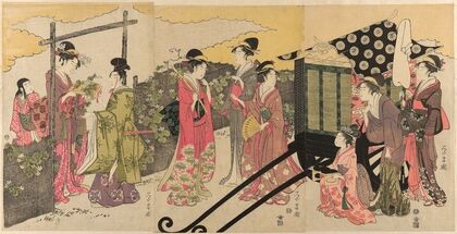Parody of the Yugao Chapter of the Tale of Genji (c. 1795-97) — size preview