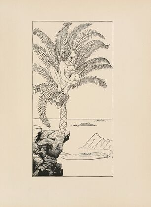 Parsee sitting in his palm tree