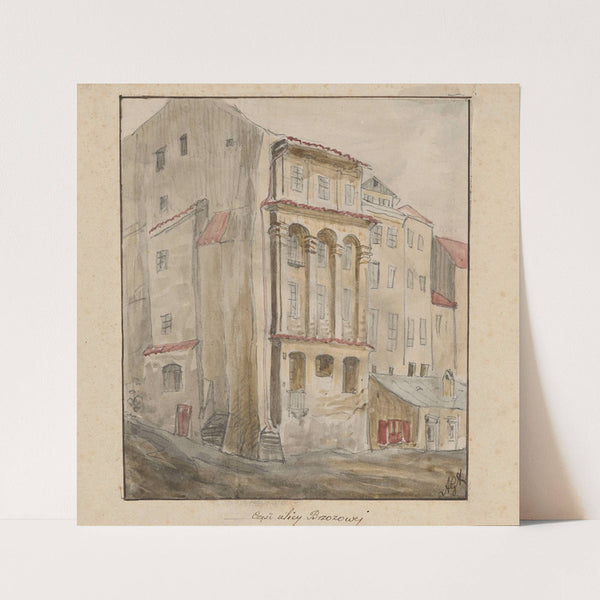 Part of Brzozowa Street (1850) by Adrian Głębocki