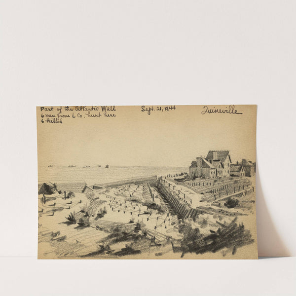 Part of the Atlantic Wall, Quinéville 6 men from L Co. hurt here, 6 killed. by Victor Alfred Lundy