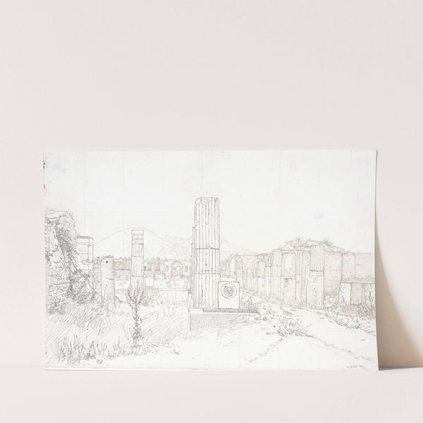 Parti af Forum i Pompeji by Christen Købke