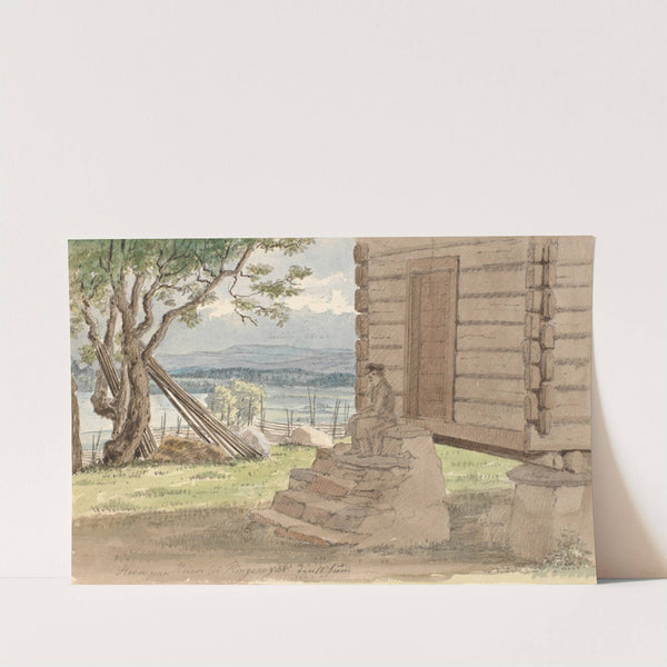 Parti med sæterhytte by Martinus Rørbye