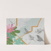 Partial depiction of pink blossoms and green leaves by Anonymous