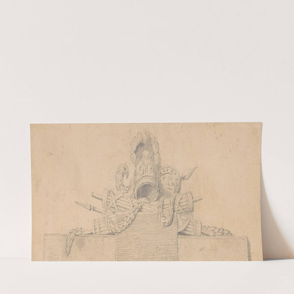 Partial design for heraldic embelm (1809-1844) by John Rubens Smith