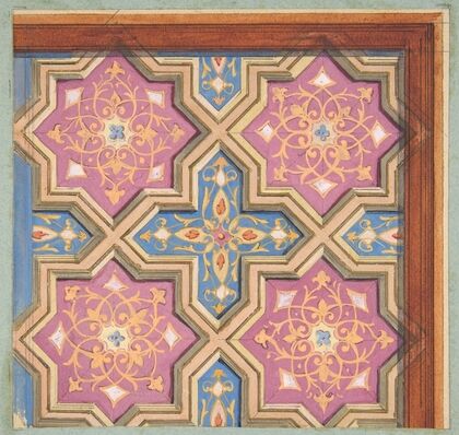 Partial design for the decoration of a ceiling (1840–97)