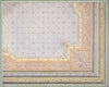 Partial design for the painted decoration of a ceiling