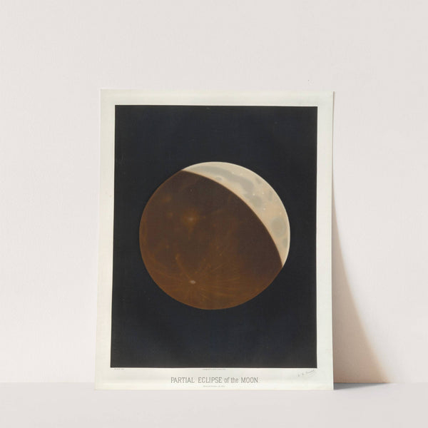 Partial eclipse of the moon by Étienne Léopold Trouvelot