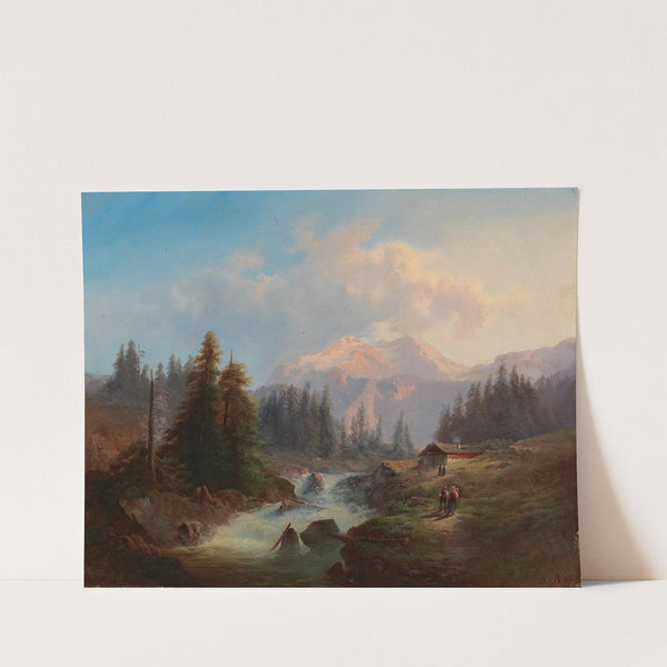 Partie am Gebirgsbach by Gustav Barbarini