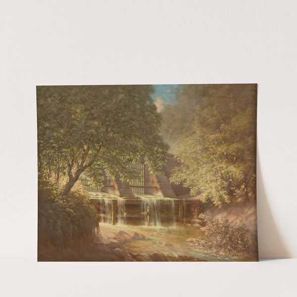 Partie an einer Tiergartenmauer bei Speising by Franz Brzezowsky