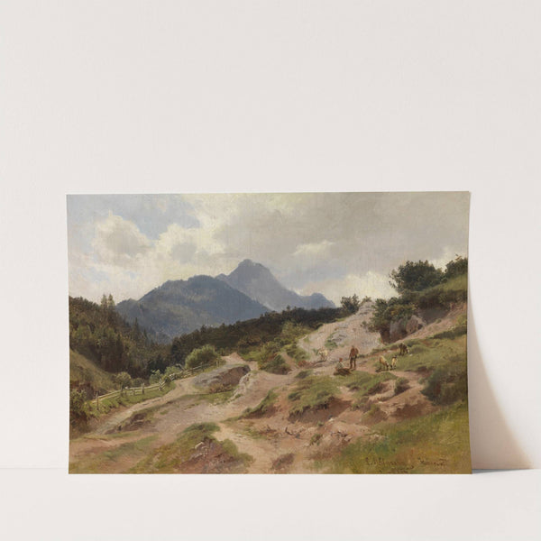 Partie aus Mittenwald am Karwendelgebirge by Ludwig Halauska