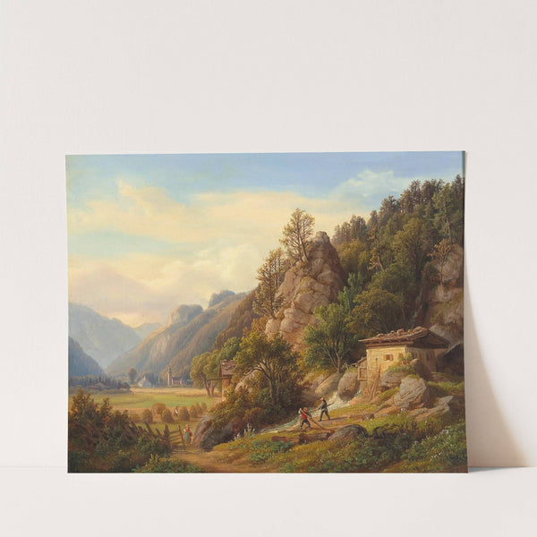 Partie Bey Frohnwies Am Wege Von Lofer Nach Salfelden Im Pinzgau by Anton Schiffer