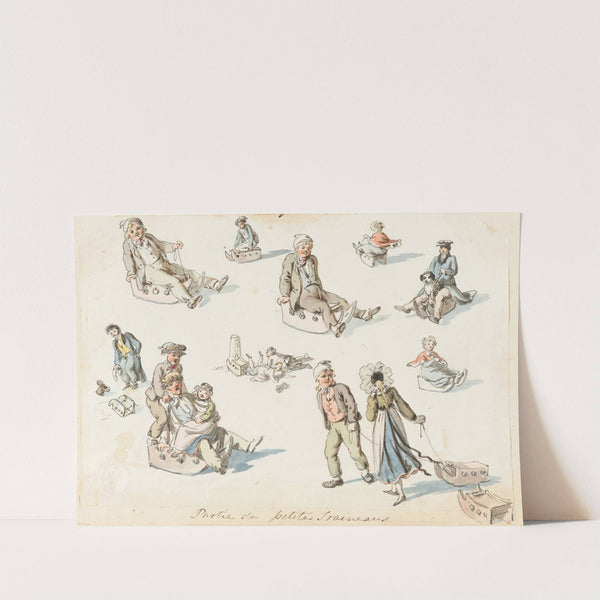 Partie de petites Traineaus (1826) by Franz Niklaus König