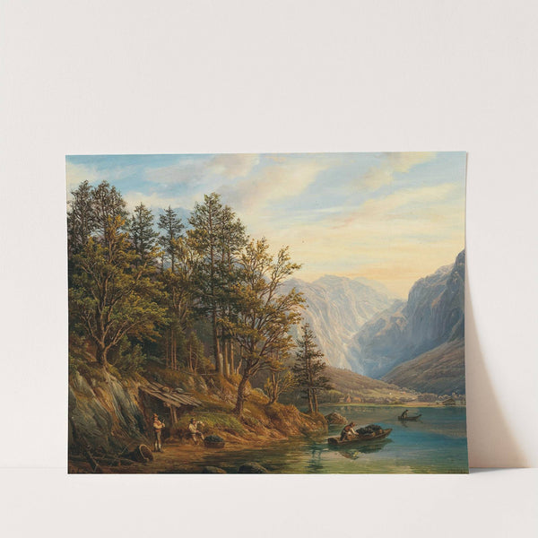 Partie vor Hallstatt nach Obertraun im Salzkammergute (1862) by Anton Schiffer